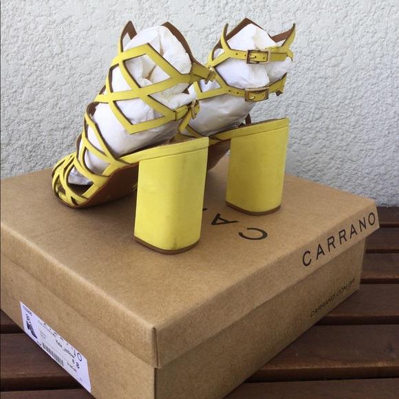 Carrano double ankle strap caged block heel sandal size 8. - Picture 4 of 7